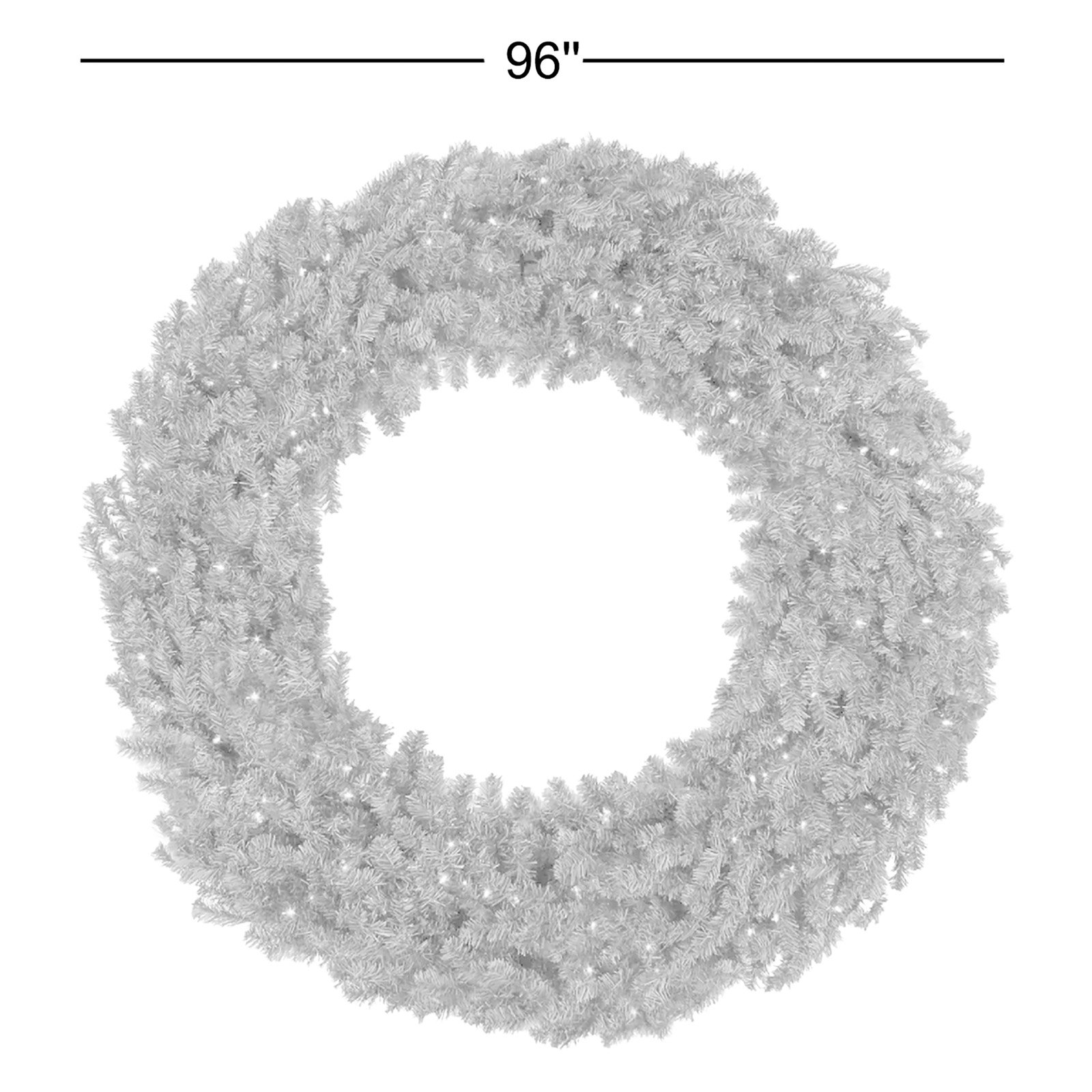 96" Pre-Lit Pine Wreath