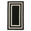 Tapis intérieur / extérieur noir / blanc Cisbrough-1566520779