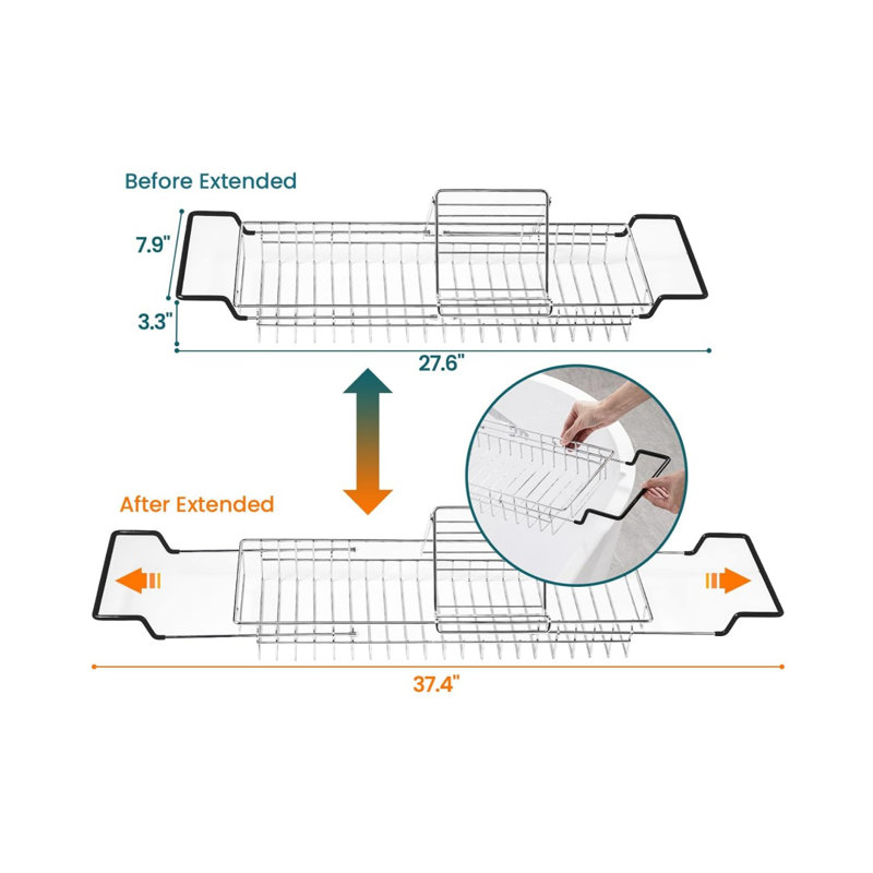 Freestanding Stainless Steel Bathroom Accessory Tray