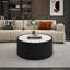 Table basse moderne en cuir clair avec plateau en marbre-1110305880-1110305886