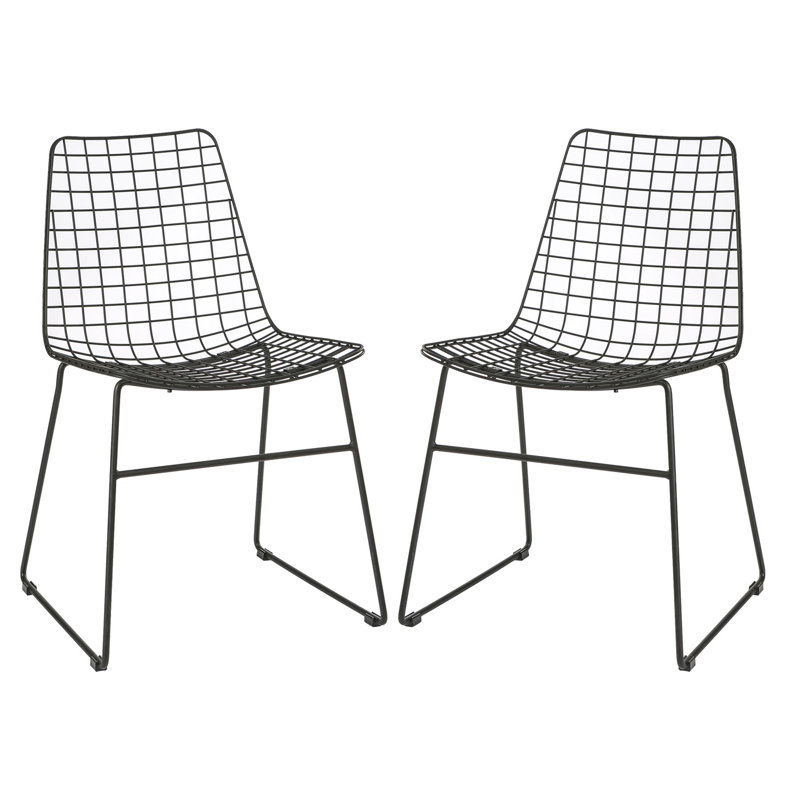 42cm H Cross Back Side Chair