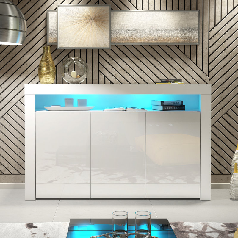 Argyro 393.7cm Sideboard, White
