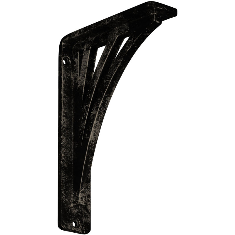 Support en fer forgé Nevio l 1 1/2 po x P 5 1/2 po x H 8 po (support central simple), or pâle antique, Or pâle antique