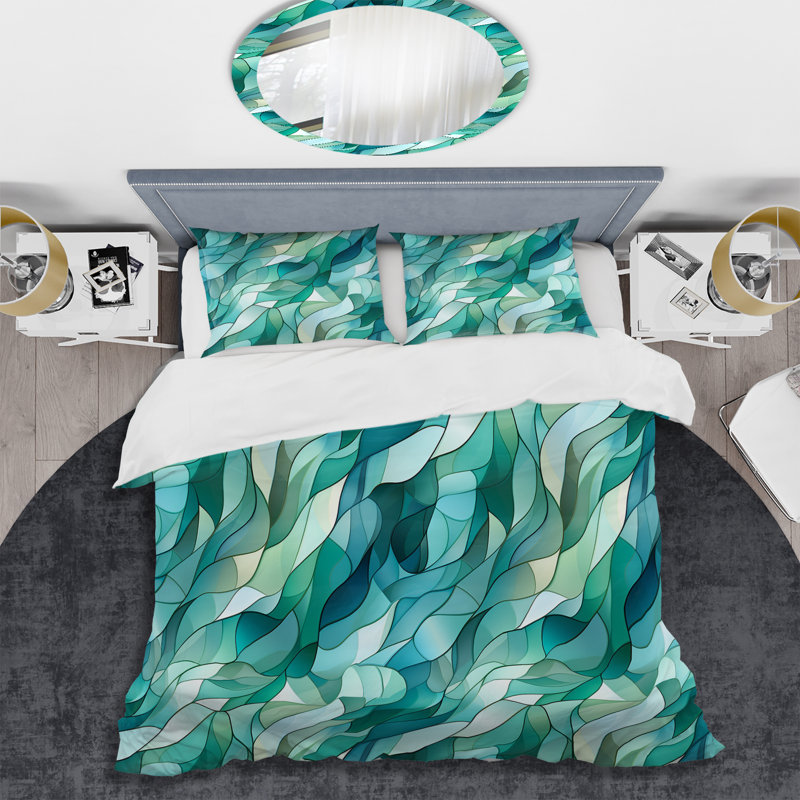Ensemble de housse de couette abstrait, Housse de couette pour très grand lit et 2 très