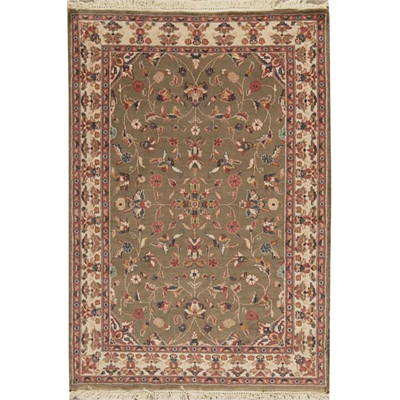 Hand Woven Silk and Wool Oriental Area Rug