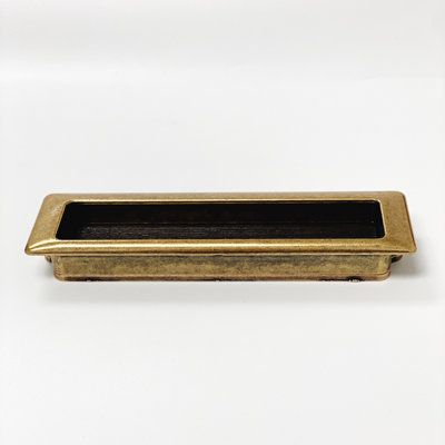 5" Center to Center Recessed Pull in Antique Brass