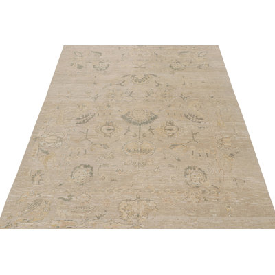 Oushak Hand Knotted Silk Floral Area Rug