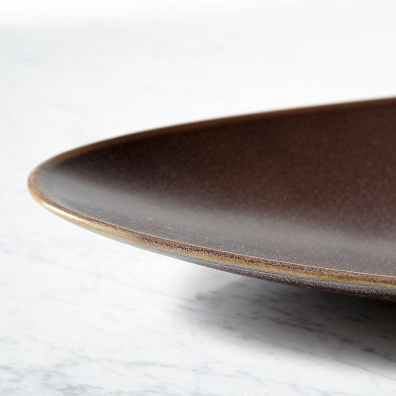 Capri Olive Glaze Decorative Bowl, 1" H x 11.5" W x 9" D