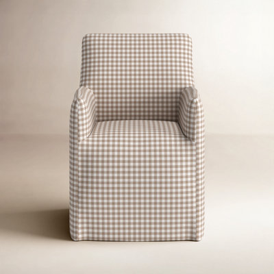 Silvia 20'' H Cotton Upholstered Armchair