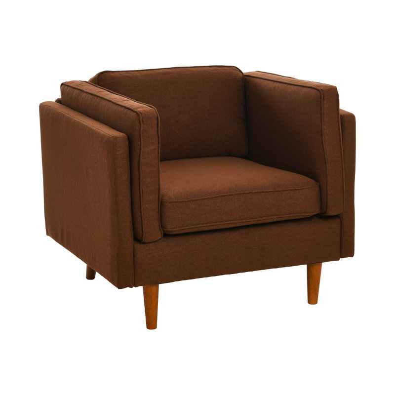 Atley High Sided Armchair, Brown Fabric