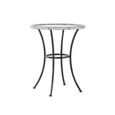 Hobscheid Round Metal Outdoor Bistro Table , 24'' in. W 24'' in. D