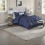 De chambre pour très grand lit, capitonné en polyester bleu marine moderne