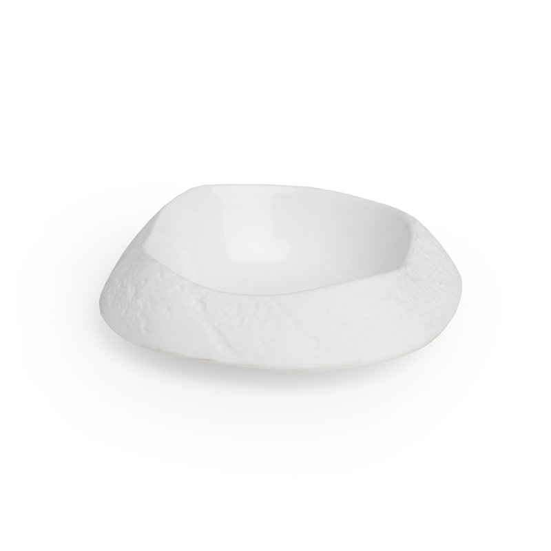 Rocco Small Round Porcelain Dish, 1.2" H x 4.7" W x 4.7" D