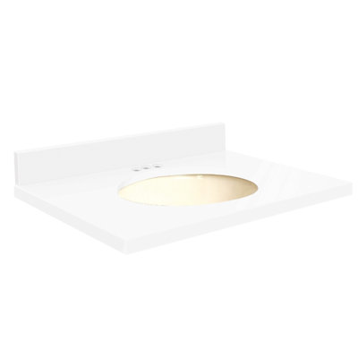 Dessus de salle de bain simple 25 po meuble-lavabo