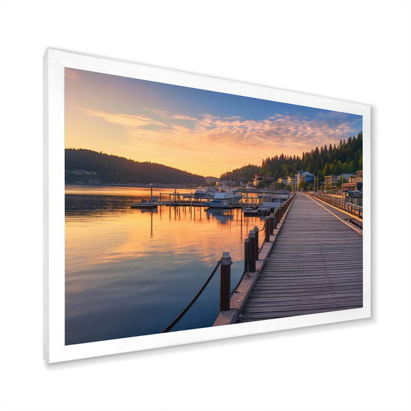 Cœur d'Alene en Idaho II, Cadre photo blanc, H 30 po x l 40 po x P 1,5 po
