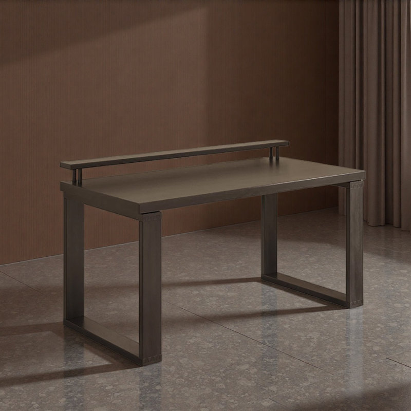 Simple Black Practical Solid Wood Writing Desk, 29.52" H x 55.11" W x 27.55" D