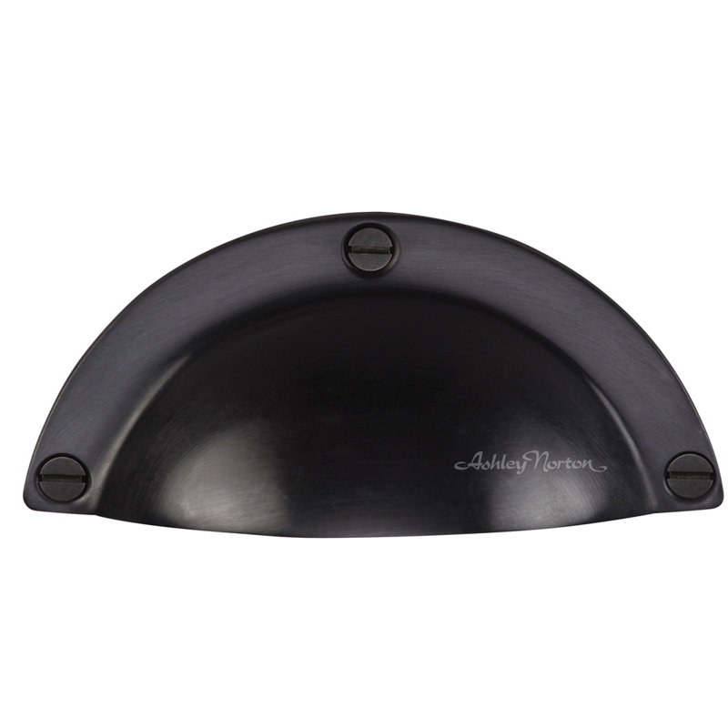 Front Mounted Cabinet Cup/Bin Pull, Dark Oil Rubbed