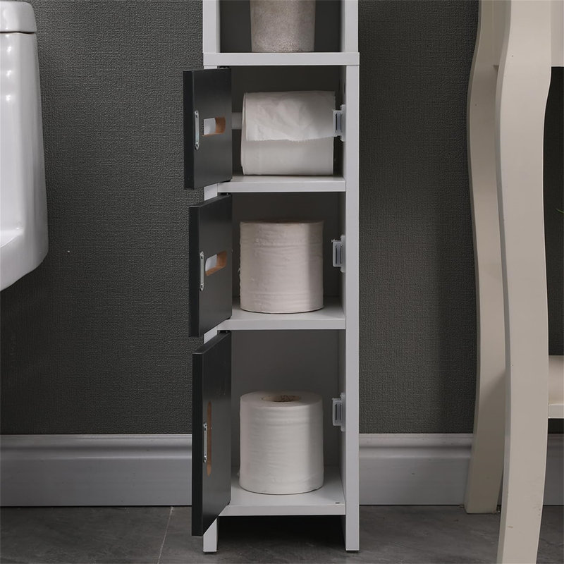 Pariasca Linen Cabinet, White/Black