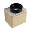 Meuble-lavabo mural de 24 po avec lavabo d'art en céramique et porte à fermeture en douceur, peu encombrant et élégant