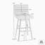 Tabouret de bar pivotant à hauteur de comptoir ou de bar Martinstown-1695330402-1695330409-1695330408