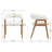 Mid-Century Modern Dining Chairs, Linen Upholstered Kitchen Dining Room Chairs Curved Backrest Dining Chairs With Wood Legs(Set Of 2)-1489500730-1489500729