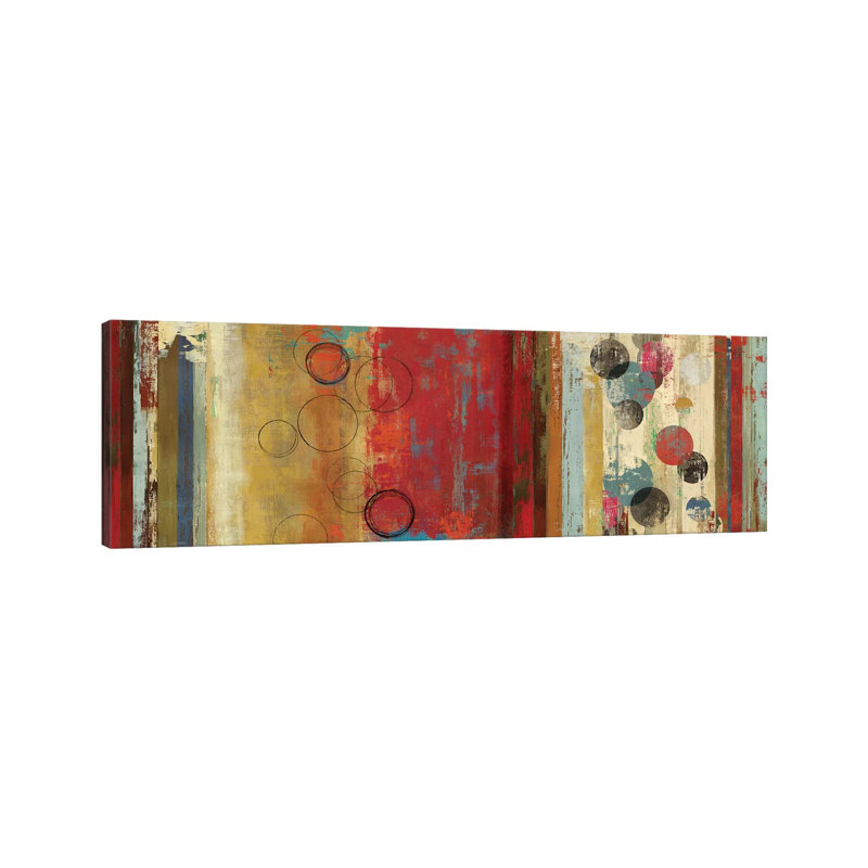 Field Of Red Abstract by Tom Reeves - Wrapped Canvas Panoramic Painting, 152.4 cm H x 50.8 cm W x 1.91 cm D