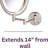 8" x 10" Lighted Wall Mount Magnified Makeup Mirror, Plug In