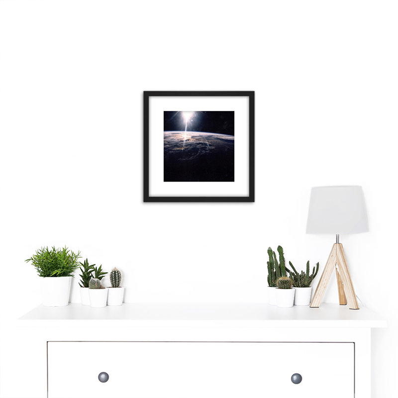 NASA Sunlight Over Earth Discovery Orbiter - Single Picture Frame Print