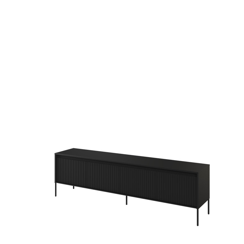 Alterizio Unfinished TV Stand, Black/Black, 193cm W
