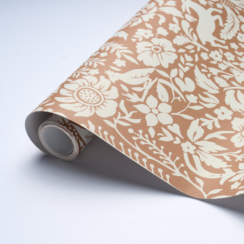 Deerfield Wallpaper, Burnt Orange