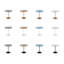 Table d'appoint moderne, blanche, 19,7 po x 19,7 po x 19,7 po | Plateau 100% verre trempé, cadre 100% métal | Conception élégante et durable, parfaite pour le salon, la chambre à coucher ou le bureau | Décoration contemporaine pour la maison-986356648-986356661