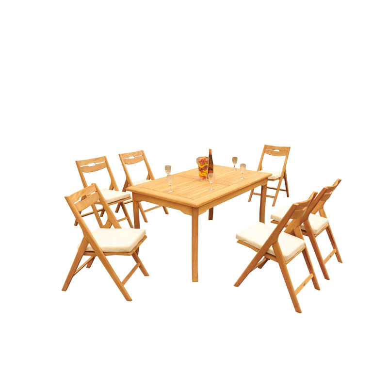 Ensemble repas rectangulaire pour 9 personnes Cimara, 100 po x 36 po x 31,5 po
