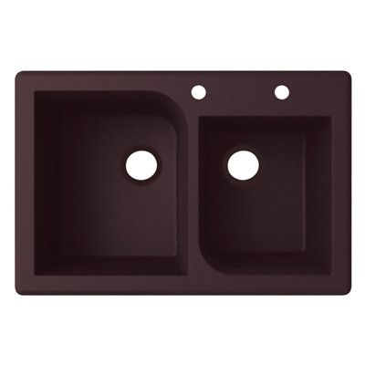 Évier de cuisine à double cuve l 33 po x l 22 po