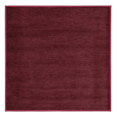 Machine Washable Solid Red Area Rug