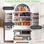 Armoire garde-manger arquée en bois de 72 po de hauteur, armoire de rangement avec tablettes réglables, supports de porte et tiroir caché (blanc)-435181616