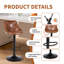 Tabouret de bar rotatif à hauteur ajustable Illyas-623432856-621401793