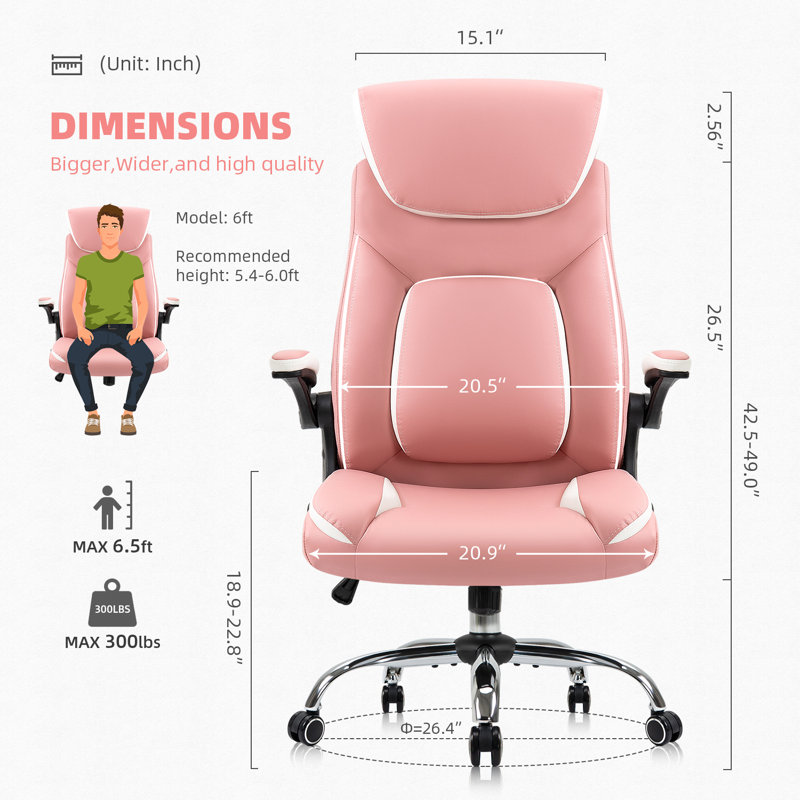 Fauteuil de direction Nesbitt, Rose