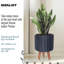 Modern Ribbed Cylinder Round Planter with Feet-2118313555-2118313558