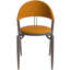 Chaise de salle à manger moderne en cuir, chaise d'appoint confortable à dossier ouvert avec pieds en métal élégants-1132698444-1132698546
