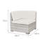 Trinidad Deluxe Rattan 8 Seat Modular Sofa Set with GRC Firepit in Dove Grey