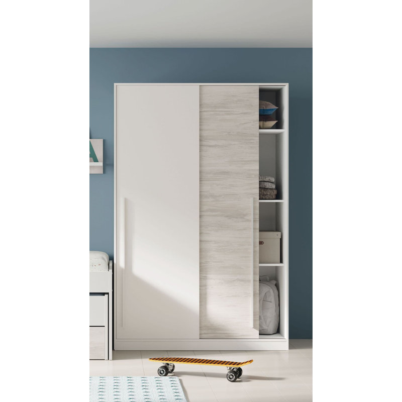 Pavlína 2 Door Manufactured Wood Wardrobe