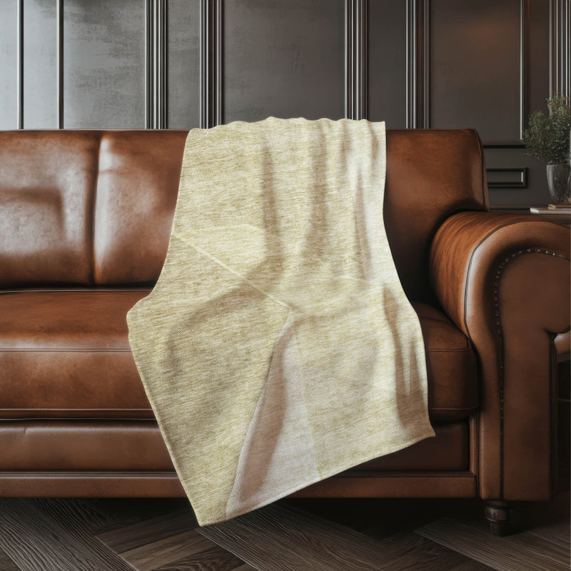 Jeté Art déco en sherpa Addison, Beige / abstrait 1