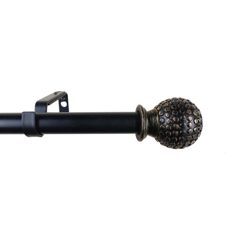 Tringle à rideaux simple ajustable Dijana, 48 po - L 84 po, Étain