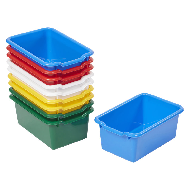10 bacs de rangement en plastique ECR4Kids, Assorti