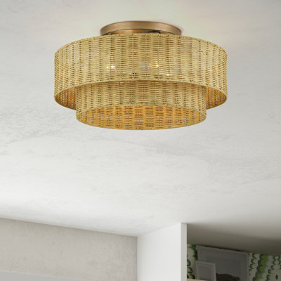 Très grand semi-encastré 4 lumières Weavington