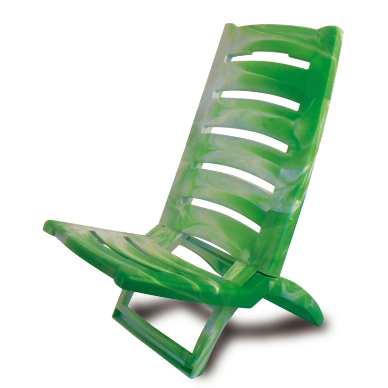Folding Beach Chair, Marble Green