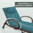 Outdoor Lounge Chairs Set Of 2,Adjustable 5-Position Outdoor Chaise Lounge With Armrests & Wheels For Poolside, Backyard, Deck-551224803-551224800