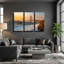 « Coucher de soleil sur le pont Golden Gate » par AKG, triptyque mural, 152 x 102 cm-1567419816