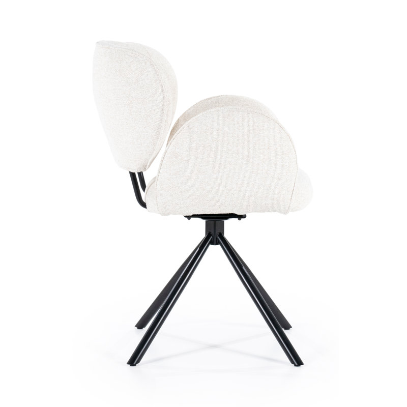 Upholstered Arm Chair, White