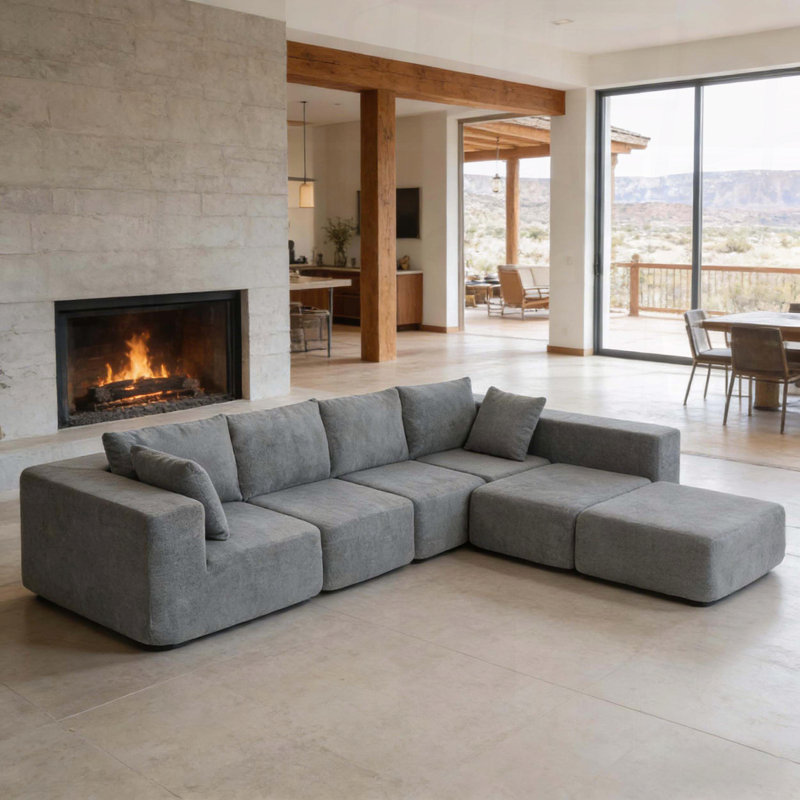 Modern Modular U-Shape Sectional Sofa for Conversation